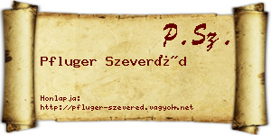 Pfluger Szeveréd névjegykártya